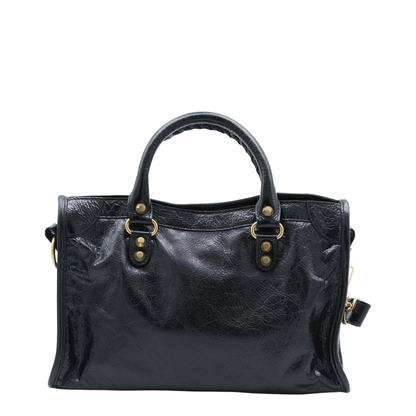 Le City Small Arena Storico Lambskin Shoulder Bag - Black