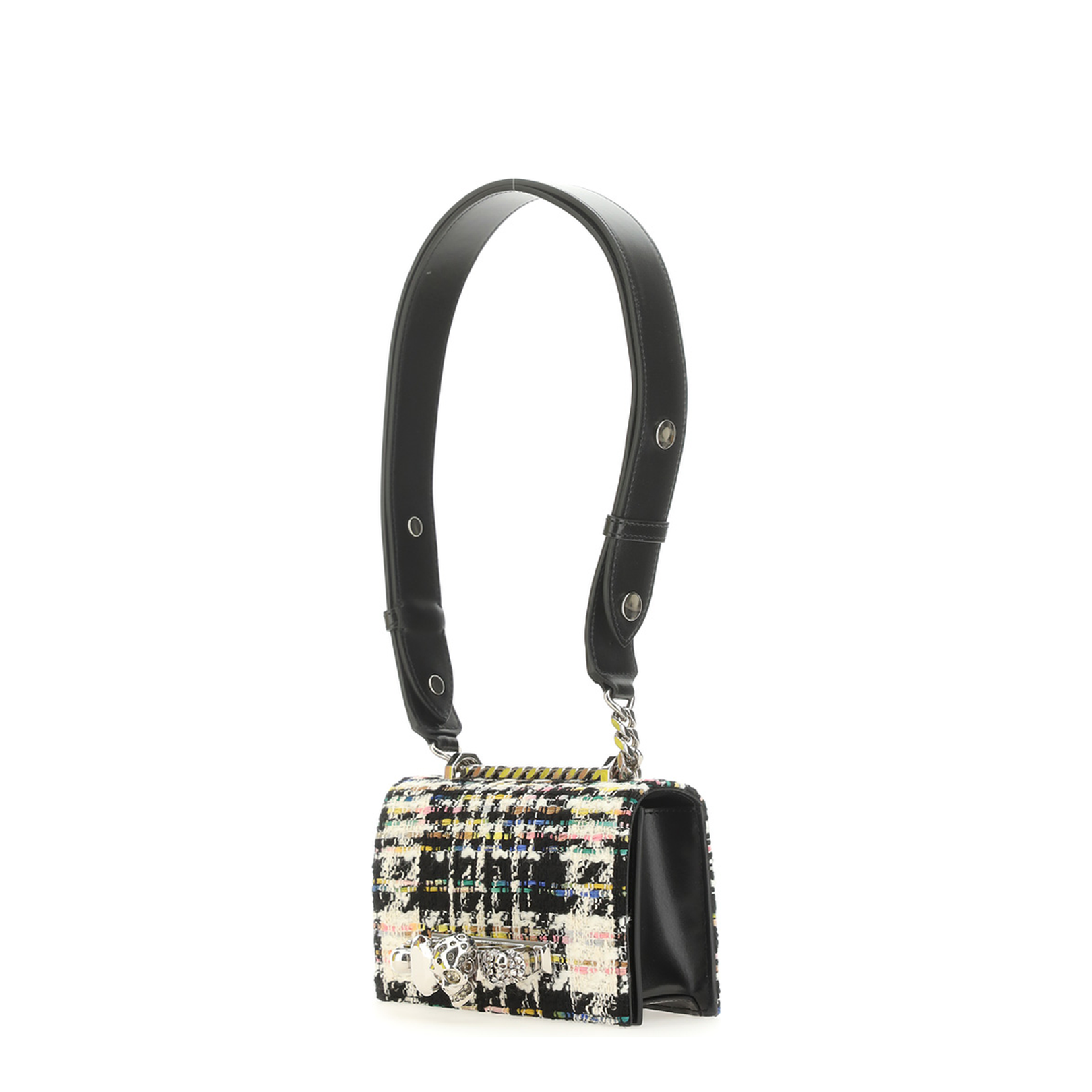 Jewelled Satchel Mini Tweed Crossbody Bag