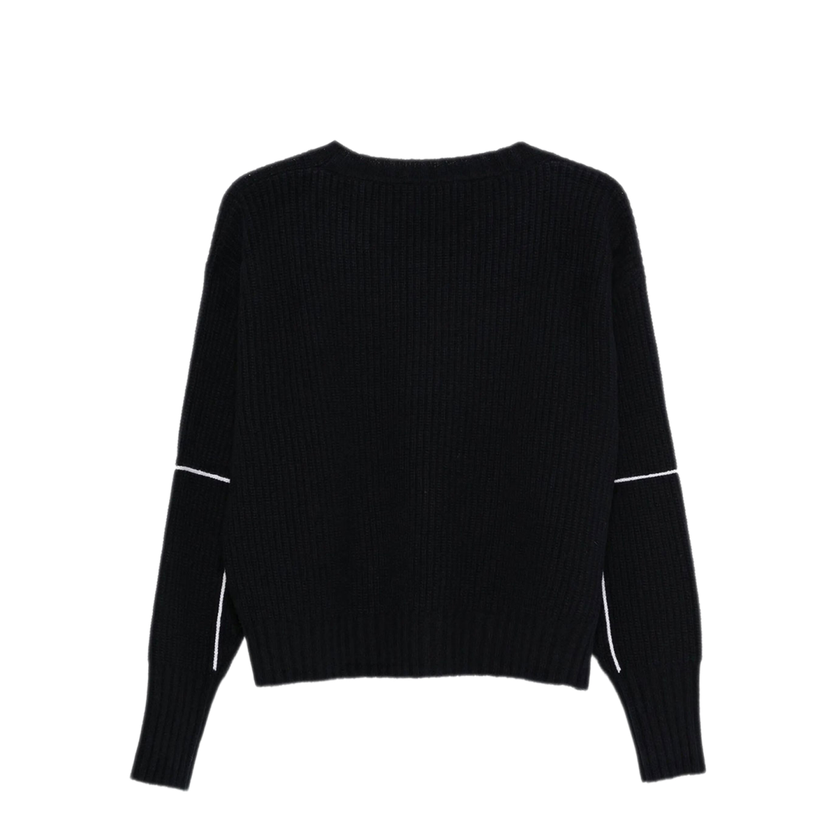 MAYFEYR - Roberto Collina - Crew Neck Ribbed Wool Sweater With Embroidery - B2020110