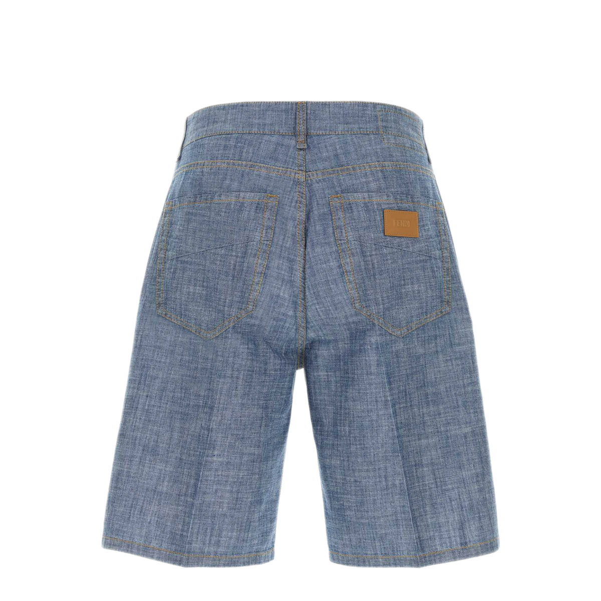 MAYFEYR - Fendi - Light Blue Chambray Bermuda Shorts - FLP375AY0CF0EX7