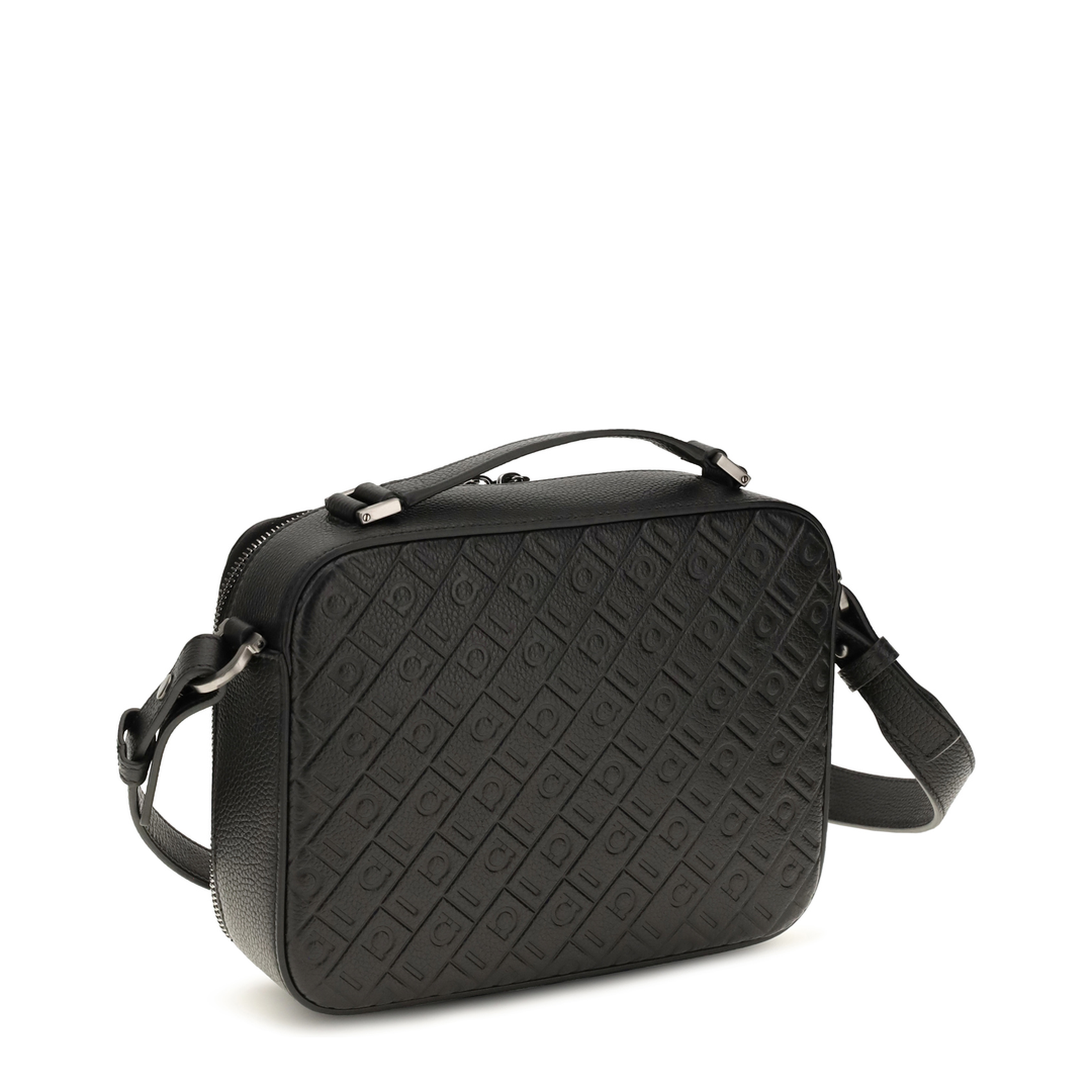 MAYFEYR - Ferragamo - Leather Crossbody Bag With Embossed Gancini Pattern - 794098