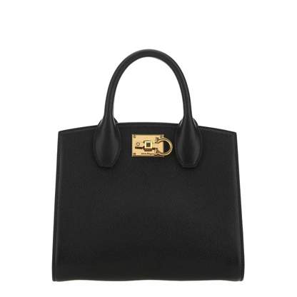 The Studio Handbag Leather Black