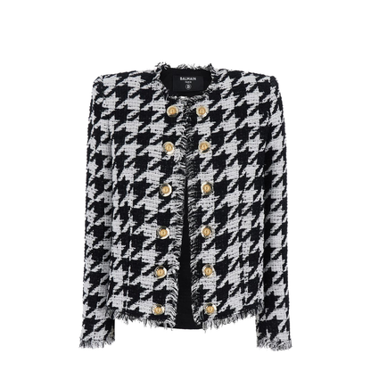 Jacket with Decorative Buttons - Black