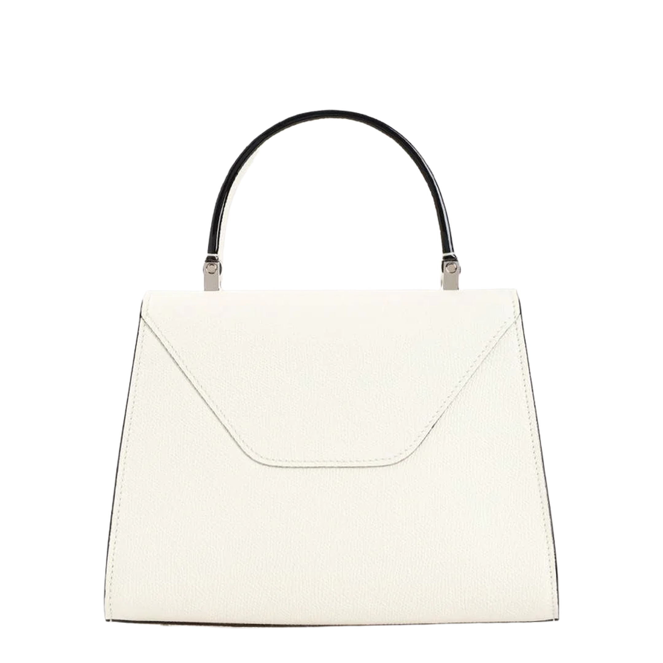 Iside Mini Calfskin Top Handle Bag - Pergamena White
