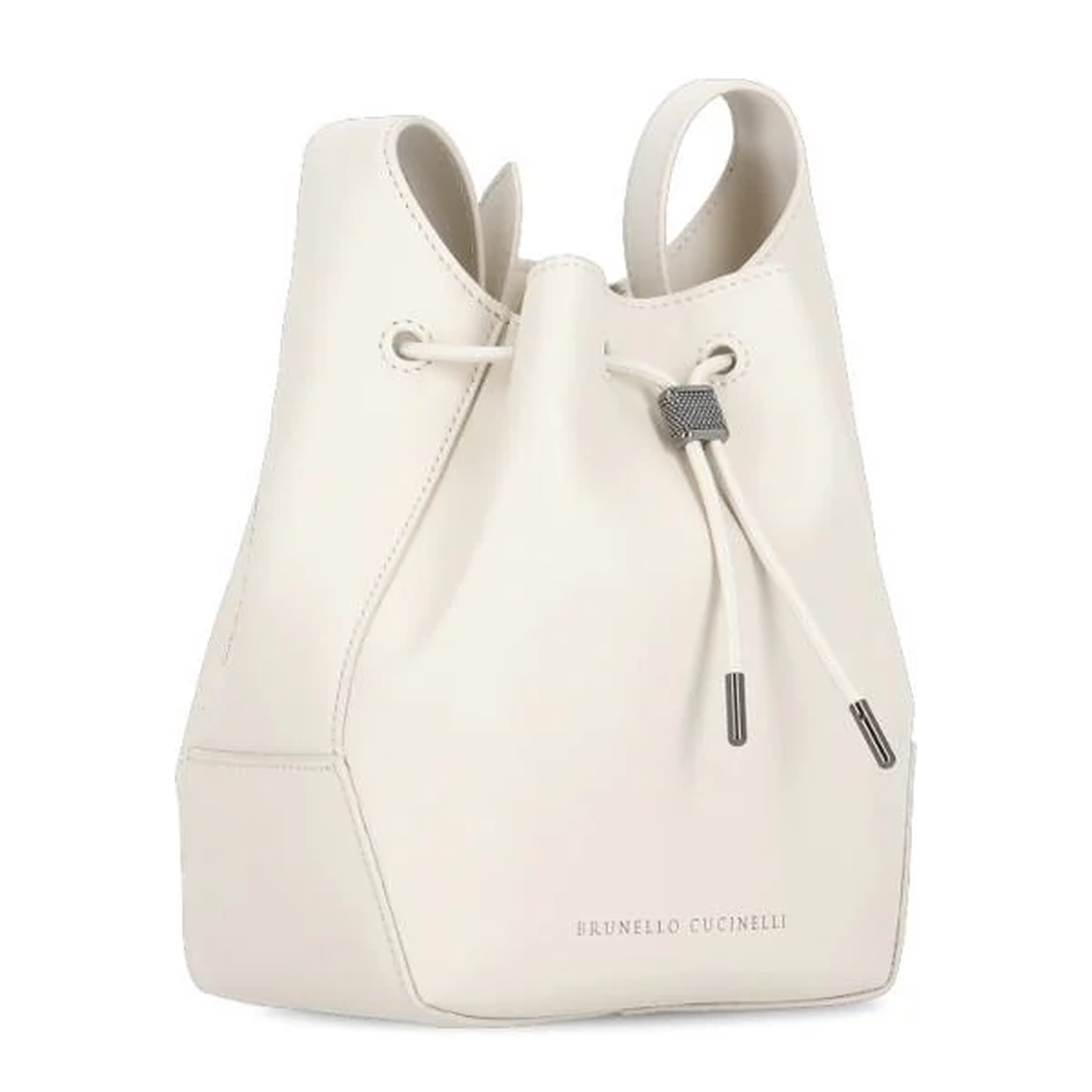 Ivory Leather Shoulder Bag