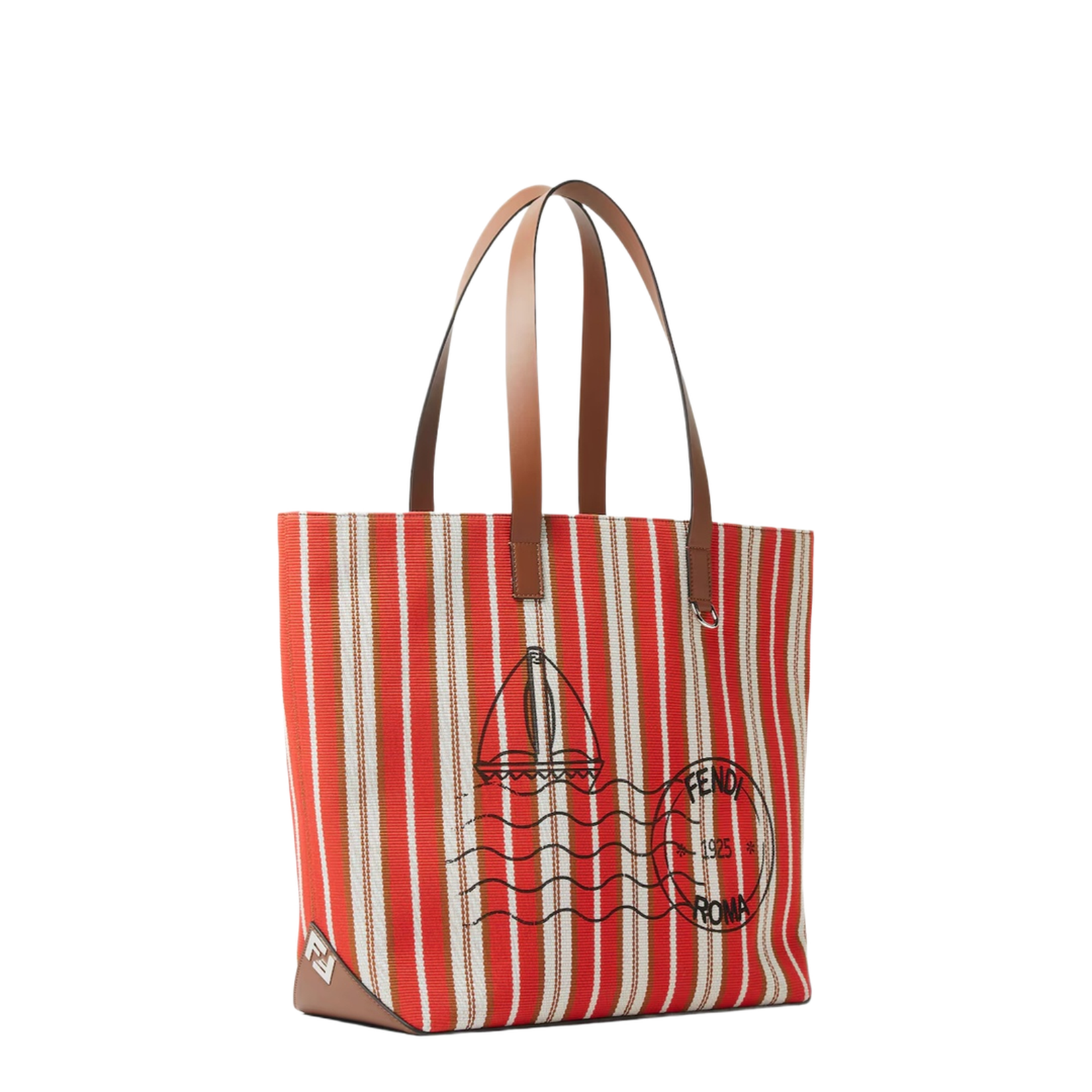Shopping Bag Medium Multicolor Stripe Printed Canvas Bag