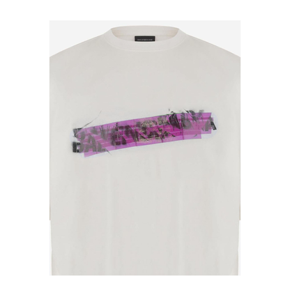 MAYFEYR - Balenciaga - Spray Chopped Back T-Shirt White - 871744TUVI69000
