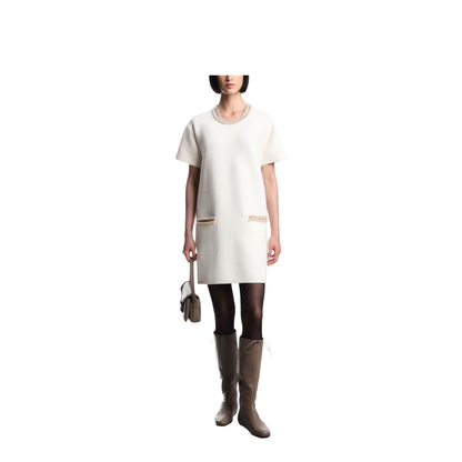 Ottoman Fabric Dress with Fringed Details