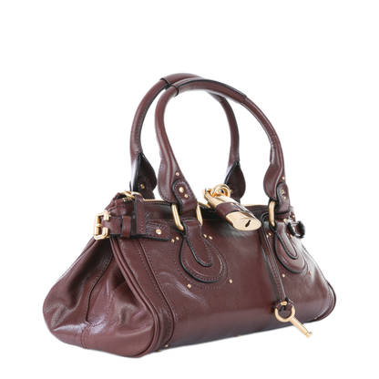 Paddington Buffalo Leather Shoulder Bag - Garnet