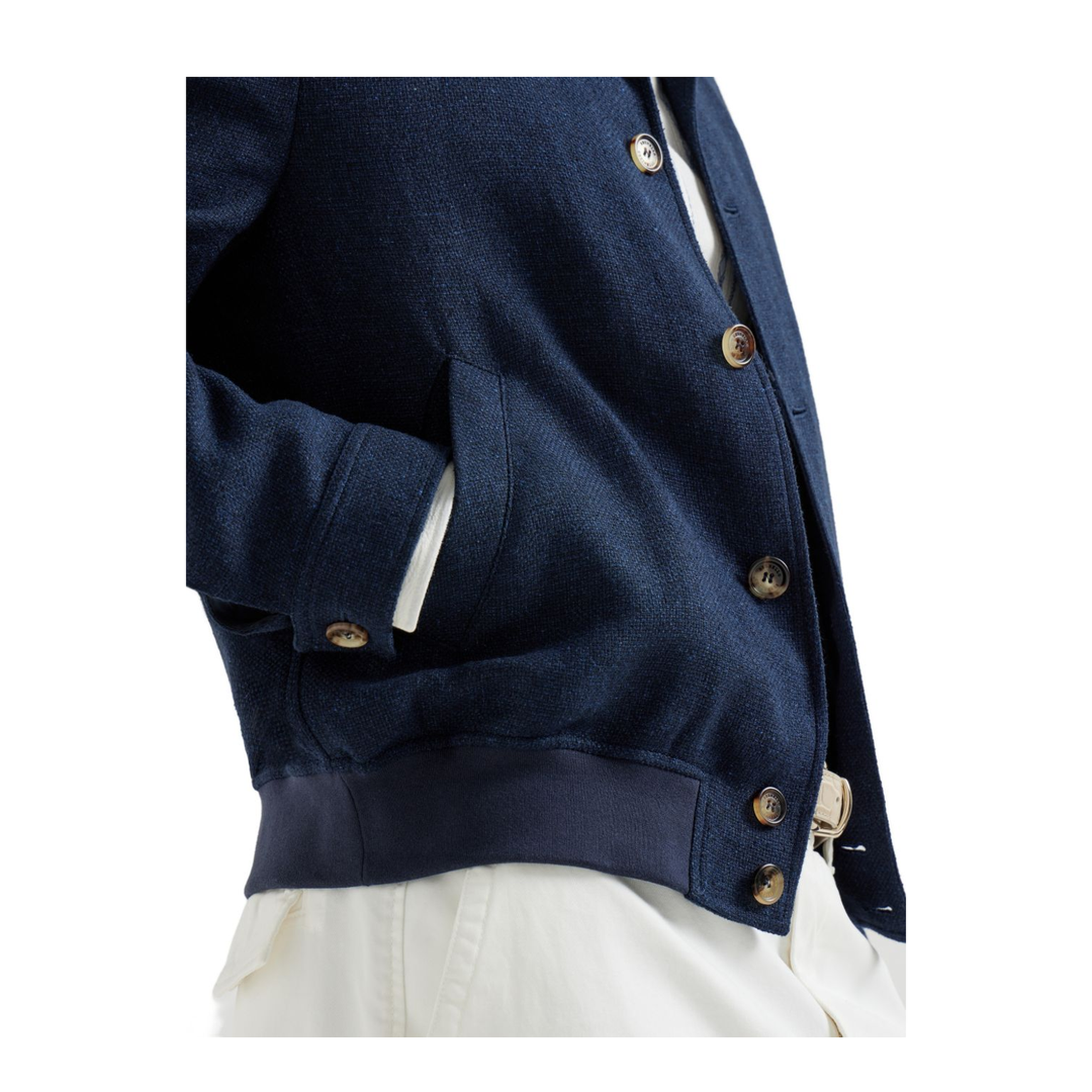 Button Shirt Jacket Navy Blue