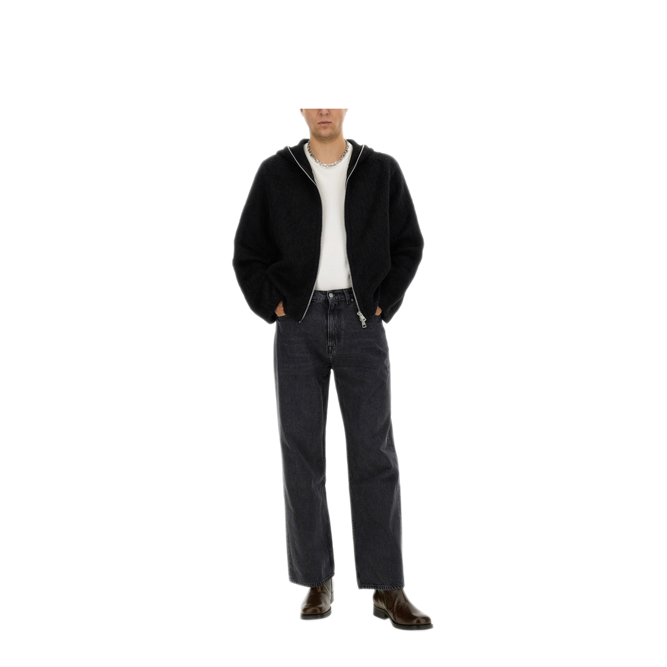 MAYFEYR - Our Legacy - Cardigan With Zip - M4243FBHBLACKHAIRYWOOL