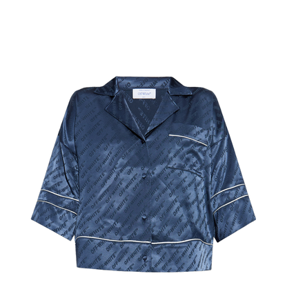 Satin Shirt with Monogram