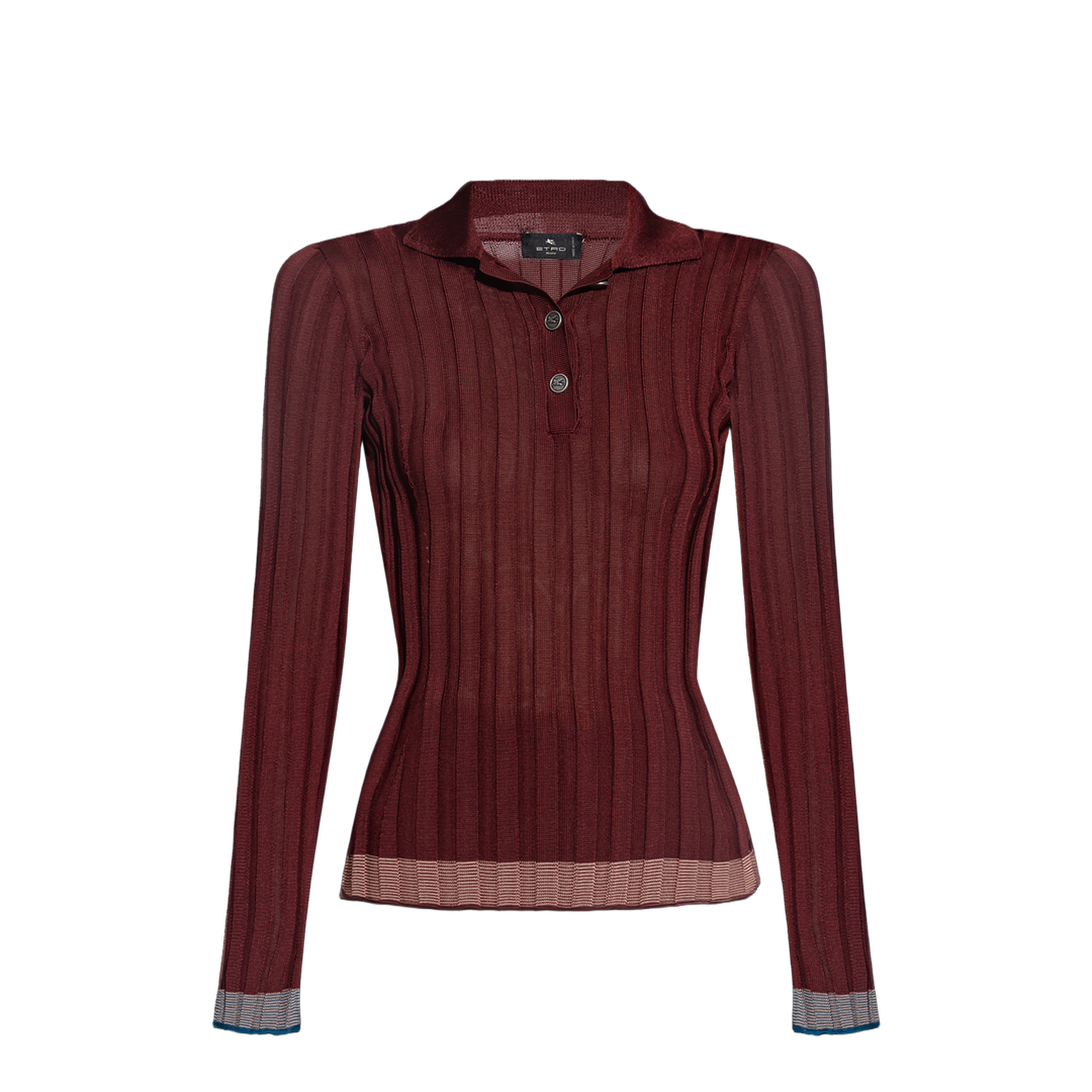 Aubergine Viscose Polo Shirt