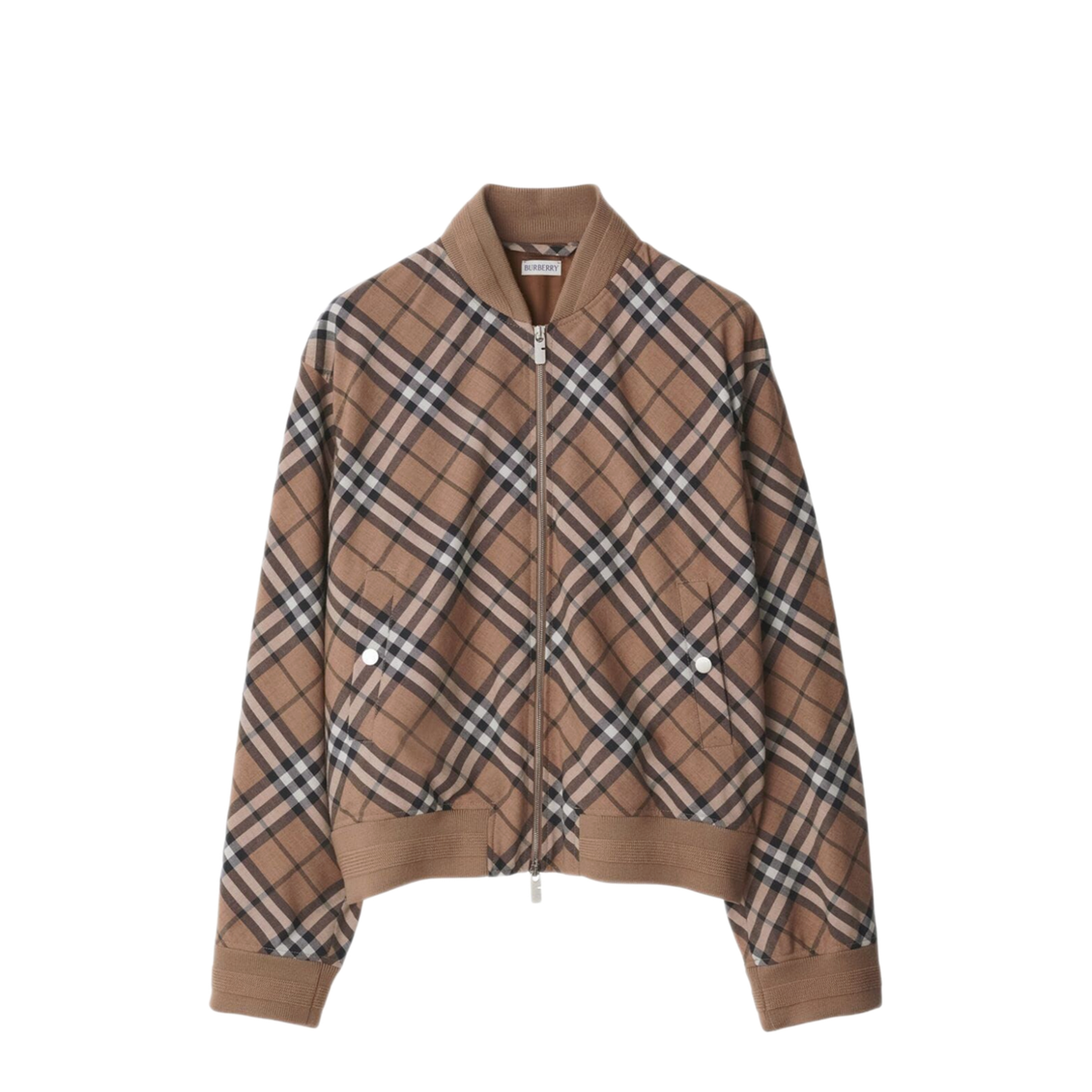MAYFEYR -  - Check Wool Blend Harrington Jacket - 8092963LINDEN