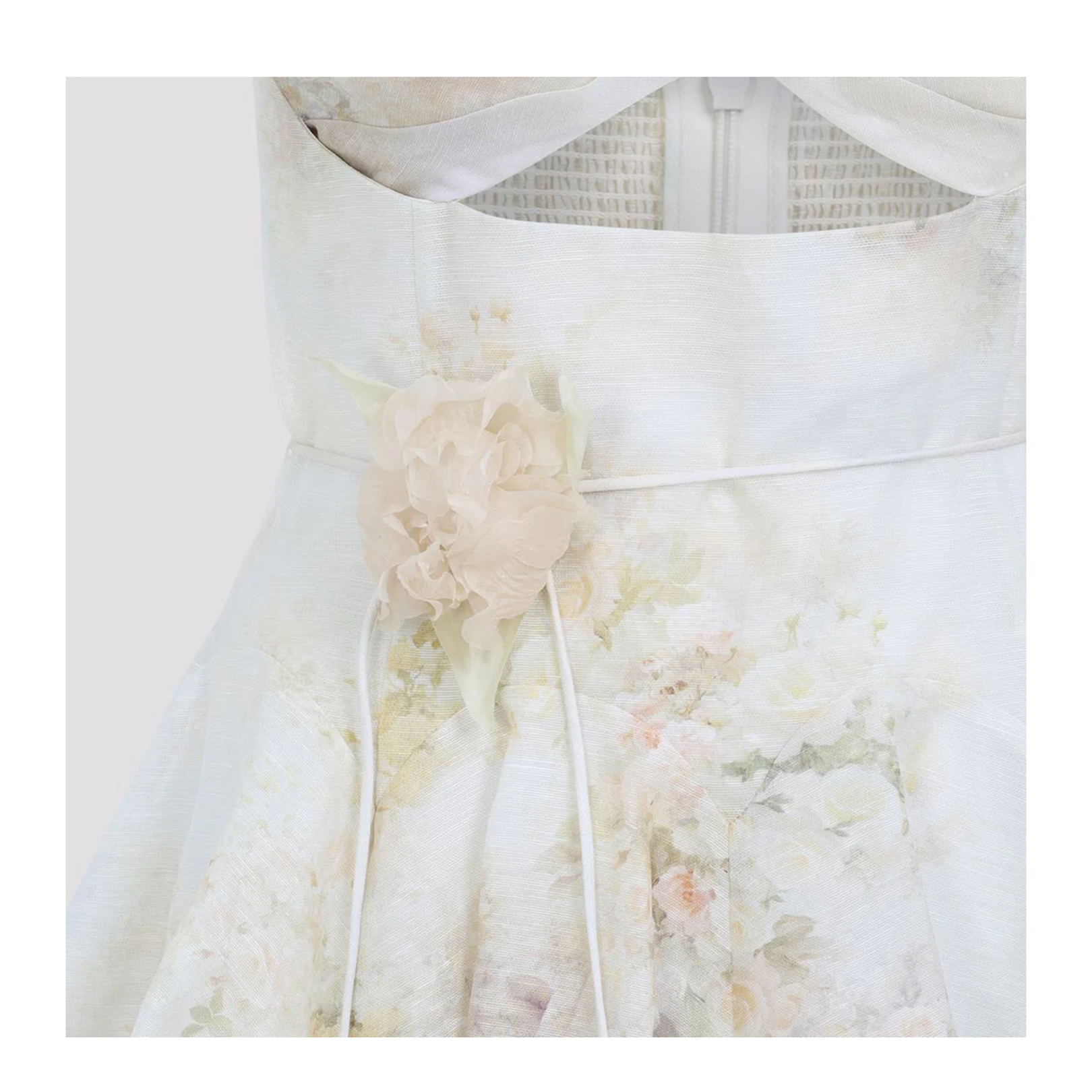 Floral Applique Flared Dress