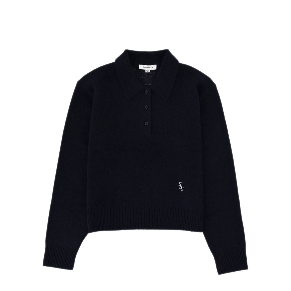MAYFEYR - SPORTY&RICH - Cashmere Polo Shirt - WS07466302BL106DARKNAVY