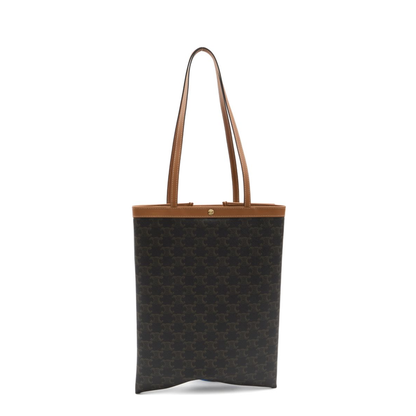 Medium Calfskin Flat Shopper - Brown
