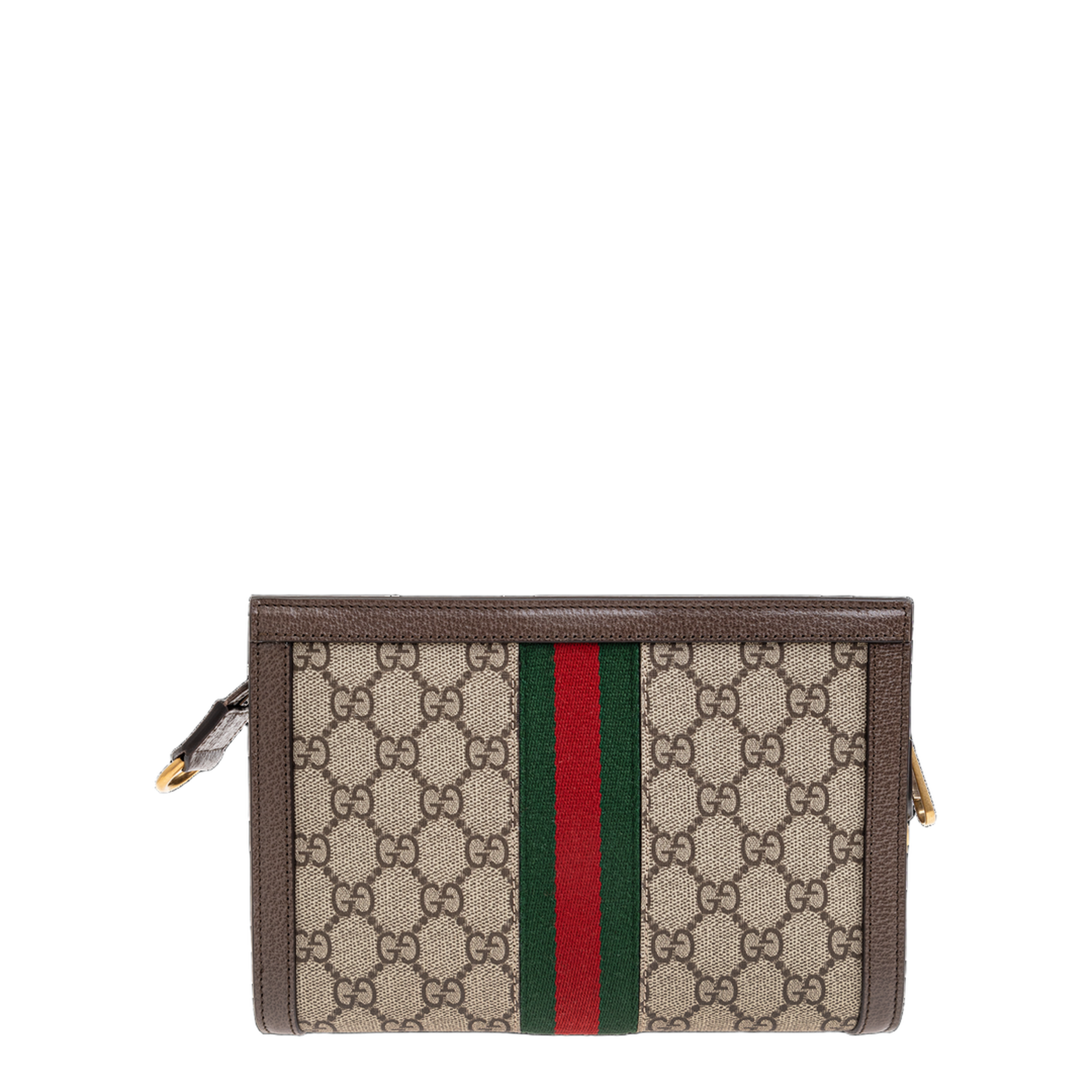 Ophidia Small Canvas Shoulder Bag - Brown