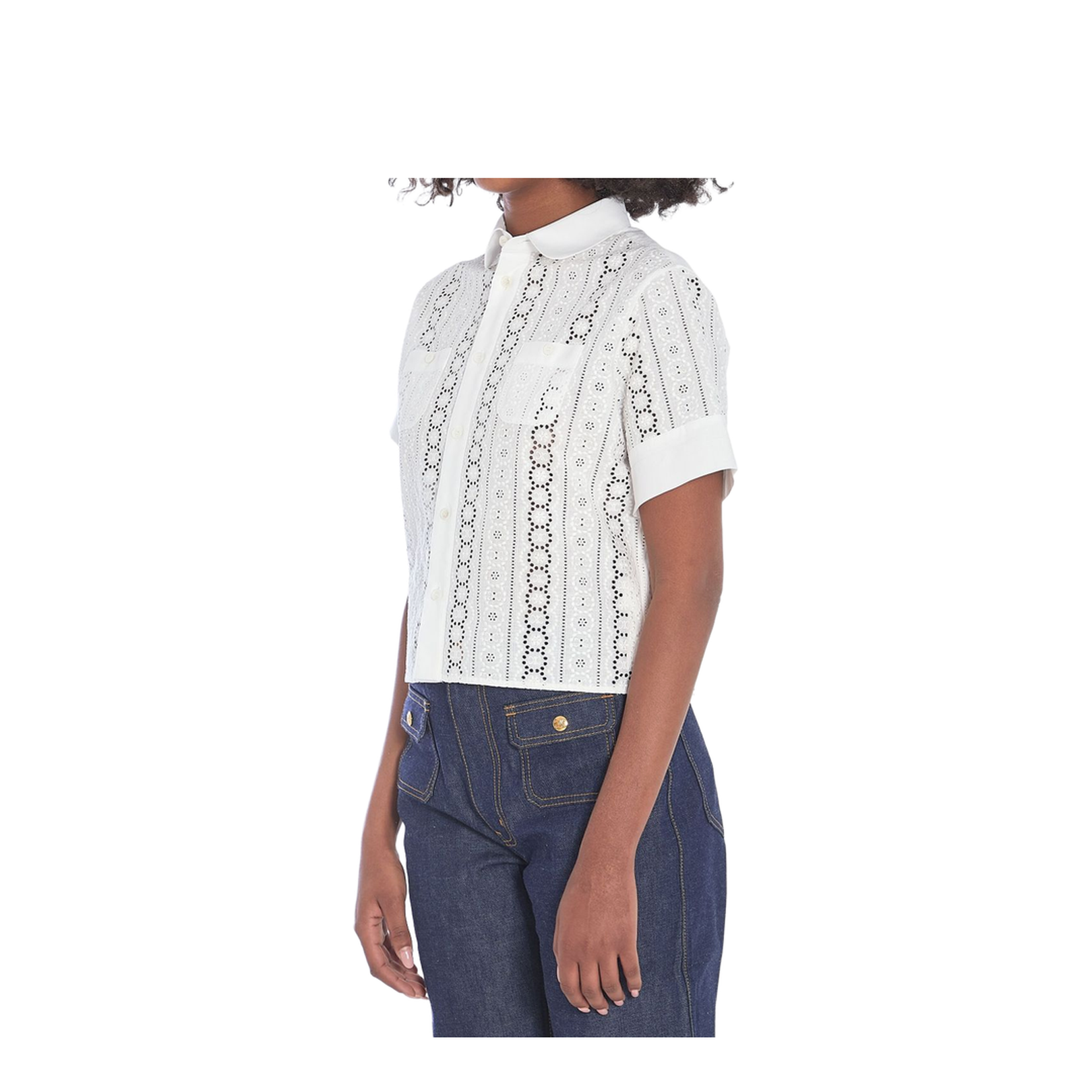 Shirt in Broderie Anglaise Cotton