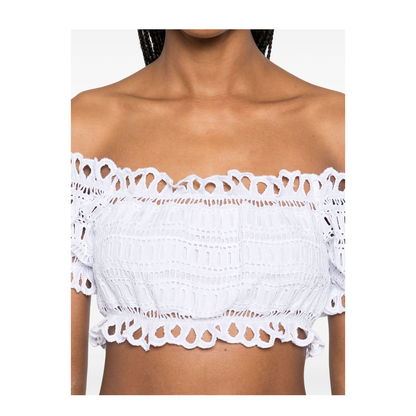 Off-shoulder Lace-detail Top