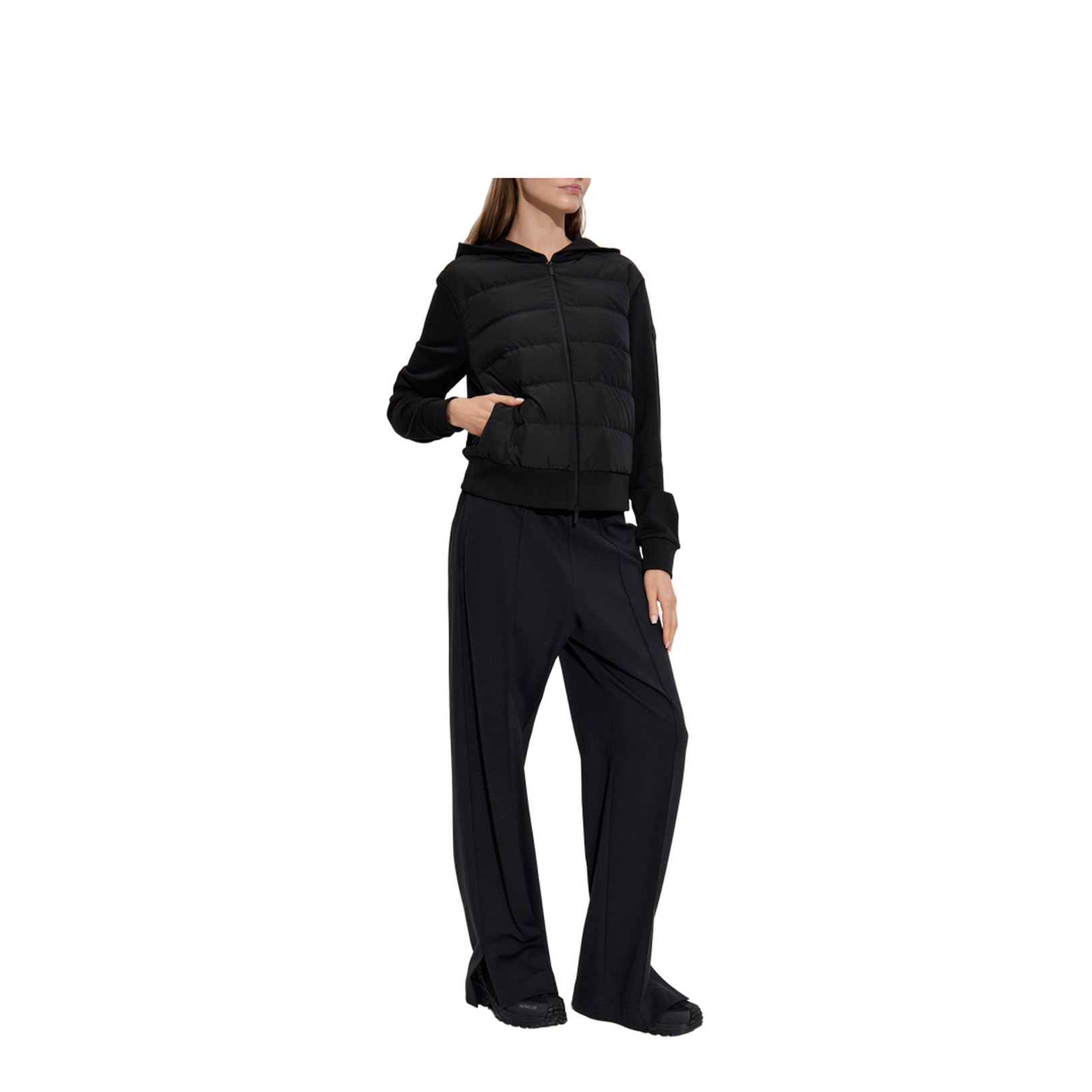 Black Hooded Zip Sweatshirt