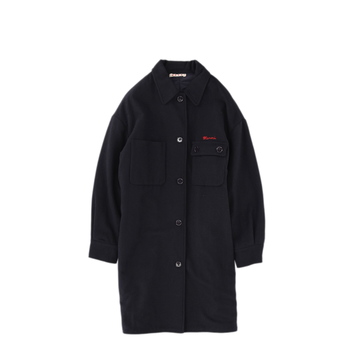 MAYFEYR - Marni - Coat With Embroidered Logo And Patch Pockets - M01932KM00XK0M862