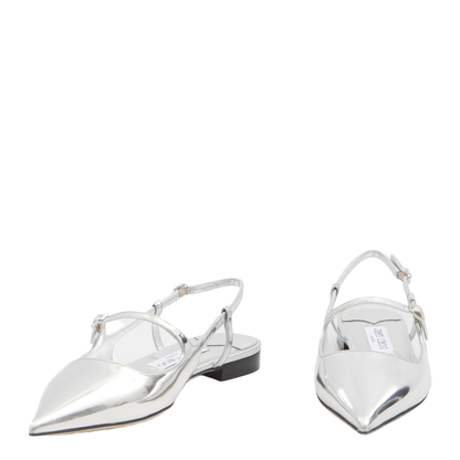 Didi Flat Slingbacks in Laminated Leather