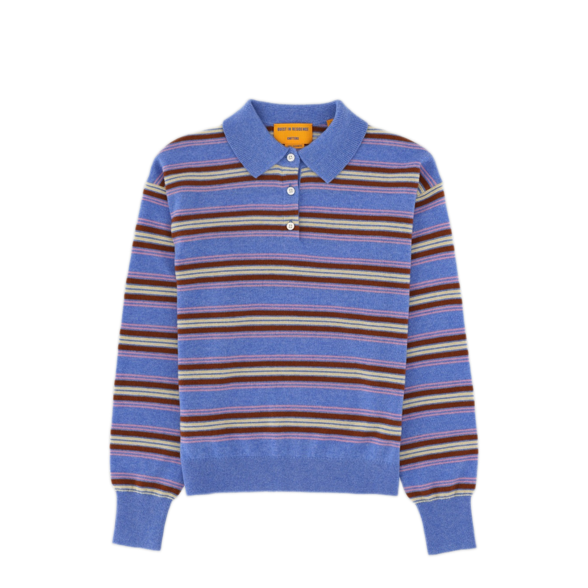 MAYFEYR - Guest In Residence - Polo Collegiate In Maglia Di Cashmere - W43810JLDELFTBLUECOMBO