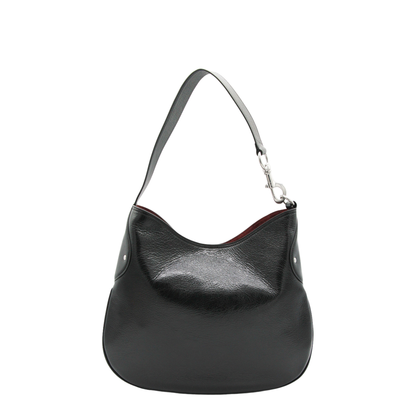 Hackney Shoulder Bag High Shine Calf Leather - Black