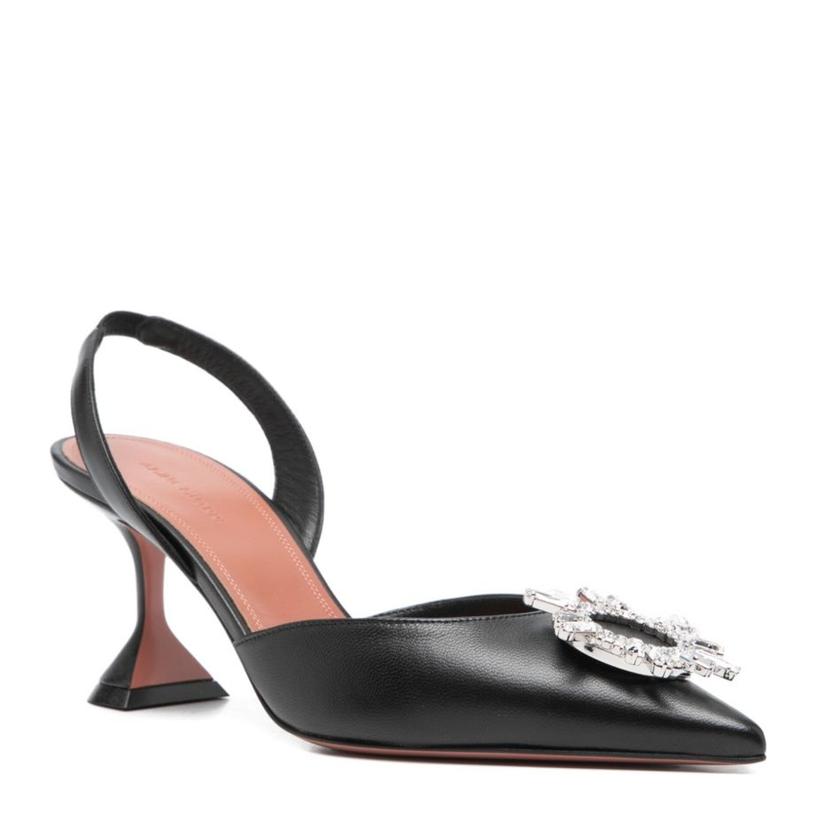 Leather Slingback Pumps Black