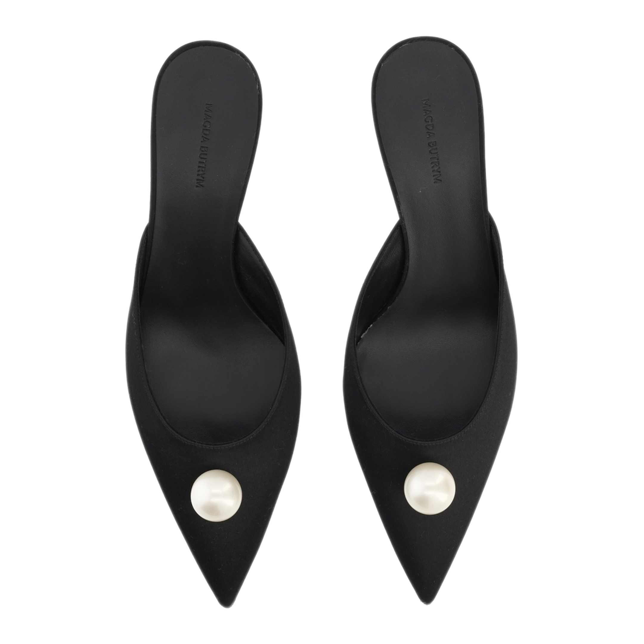 MAYFEYR - Magda Butrym - Mule In Seta Con Perla - 513526BLACK