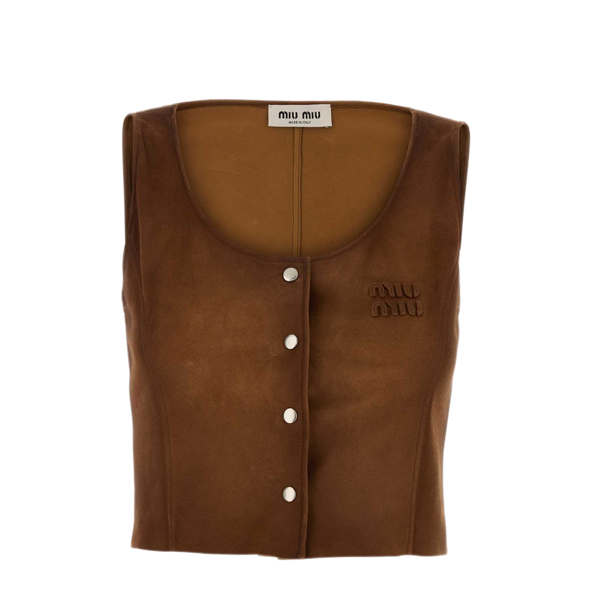 MAYFEYR - Miu Miu - Brown Suede Top - MPT333SOOO19QLF0046