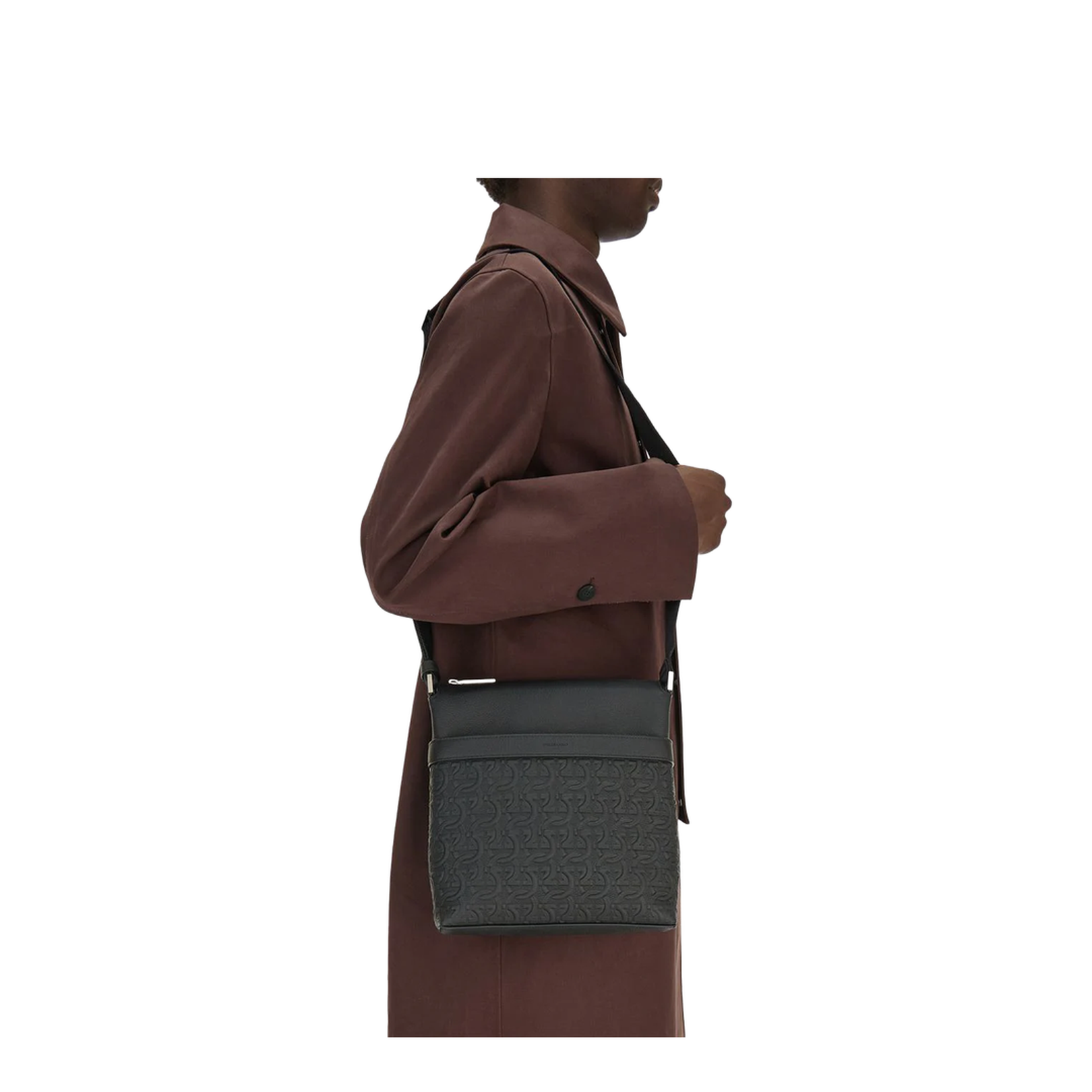 Gancini Leather Crossbody Bag