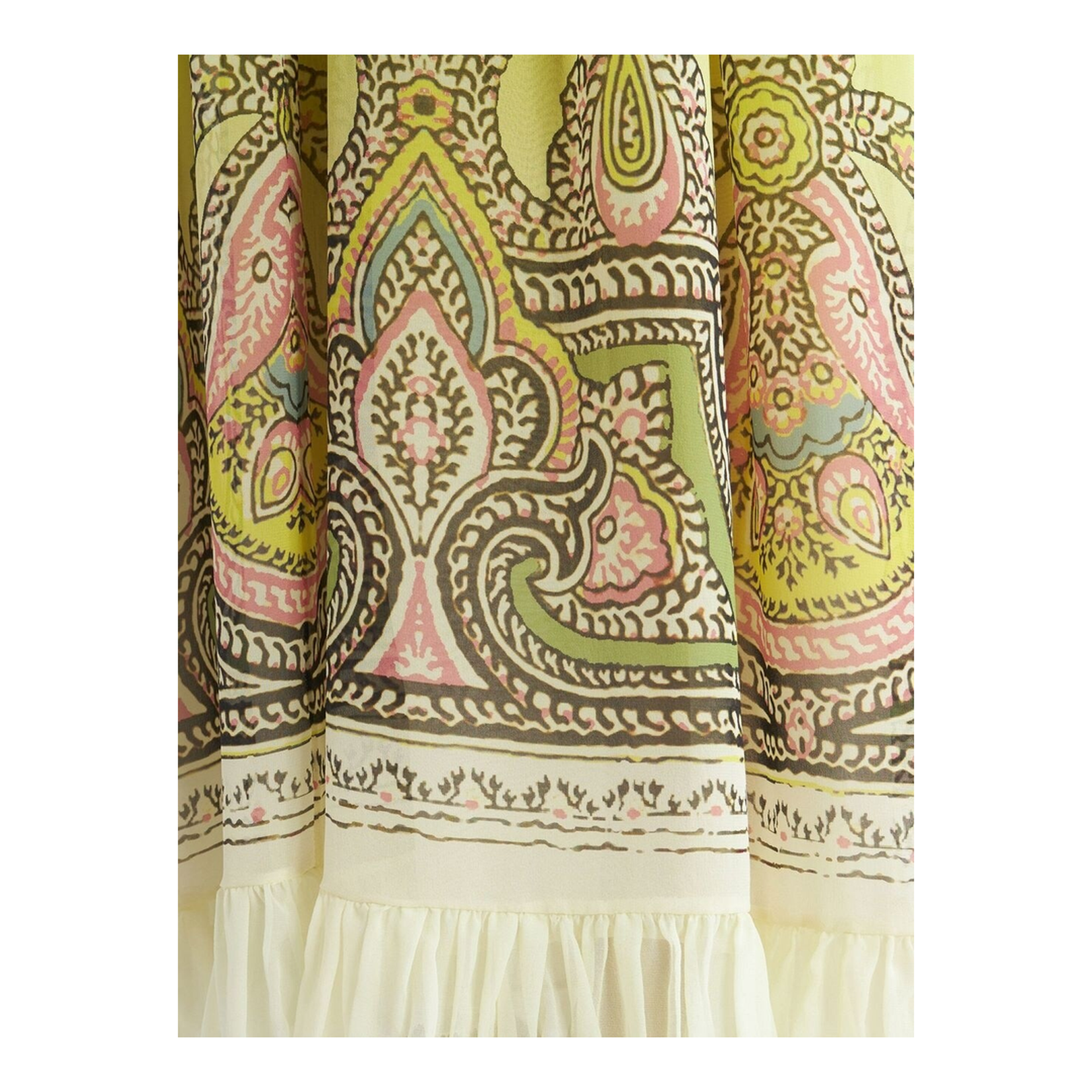 Gradient Effect Paisley-Print Silk Dress
