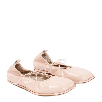 MAYFEYR - Simone Rocha - Heart Toe Lace-Up Ballerina - RMP150782POWDER