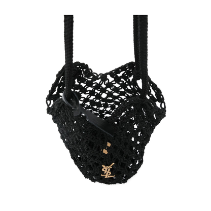 Cassandre Large Crochet Tote Bag - Black