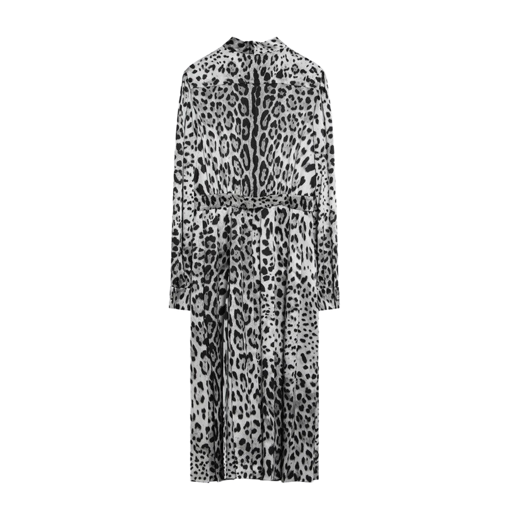 Leopard Print Silk Longuette Dress