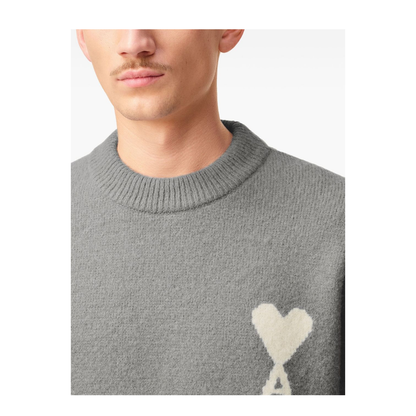 Grey Alpaca Crewneck Sweater