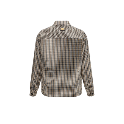 Quilted Houndstooth Wool Jacket