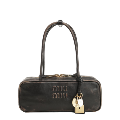 Beau Small Vintage-Effect Nappa Leather Bag
