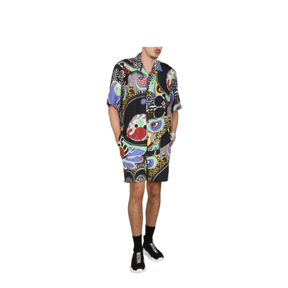 Psychedelic Print Bermuda Shorts