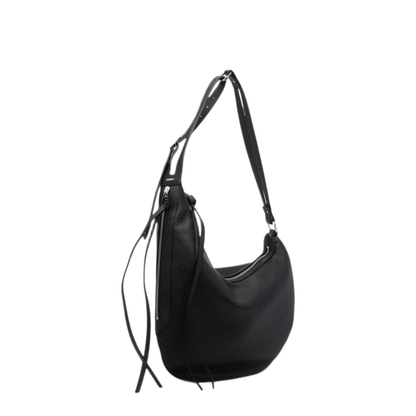 Oyster Large Calfskin Shoulder Bag - Black