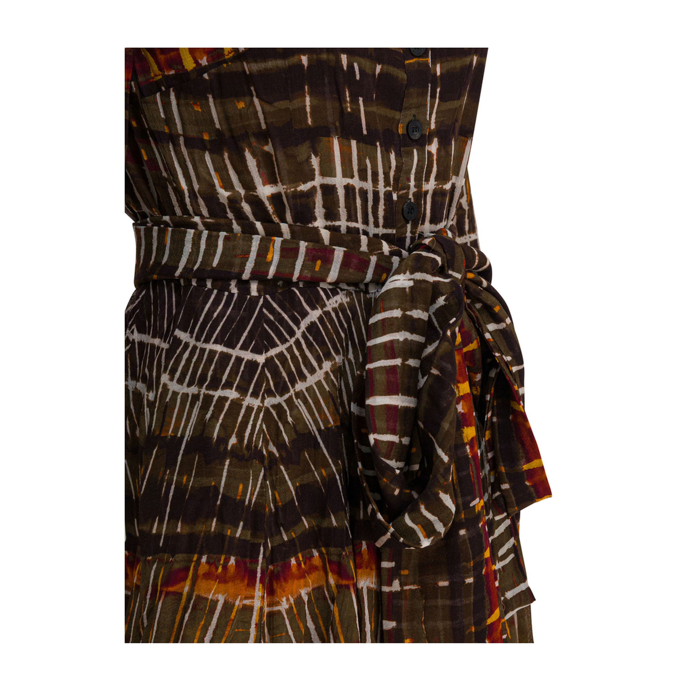 MAYFEYR - Samantha Sung - Wool Watercolor Plaid Midi Dress - ASTERWATERCOLORPLAIDCAMEL