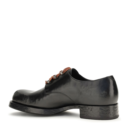 MAYFEYR - Prada - Distressed Leather Lace-Up Shoes - 2EF056FX0013ZQE