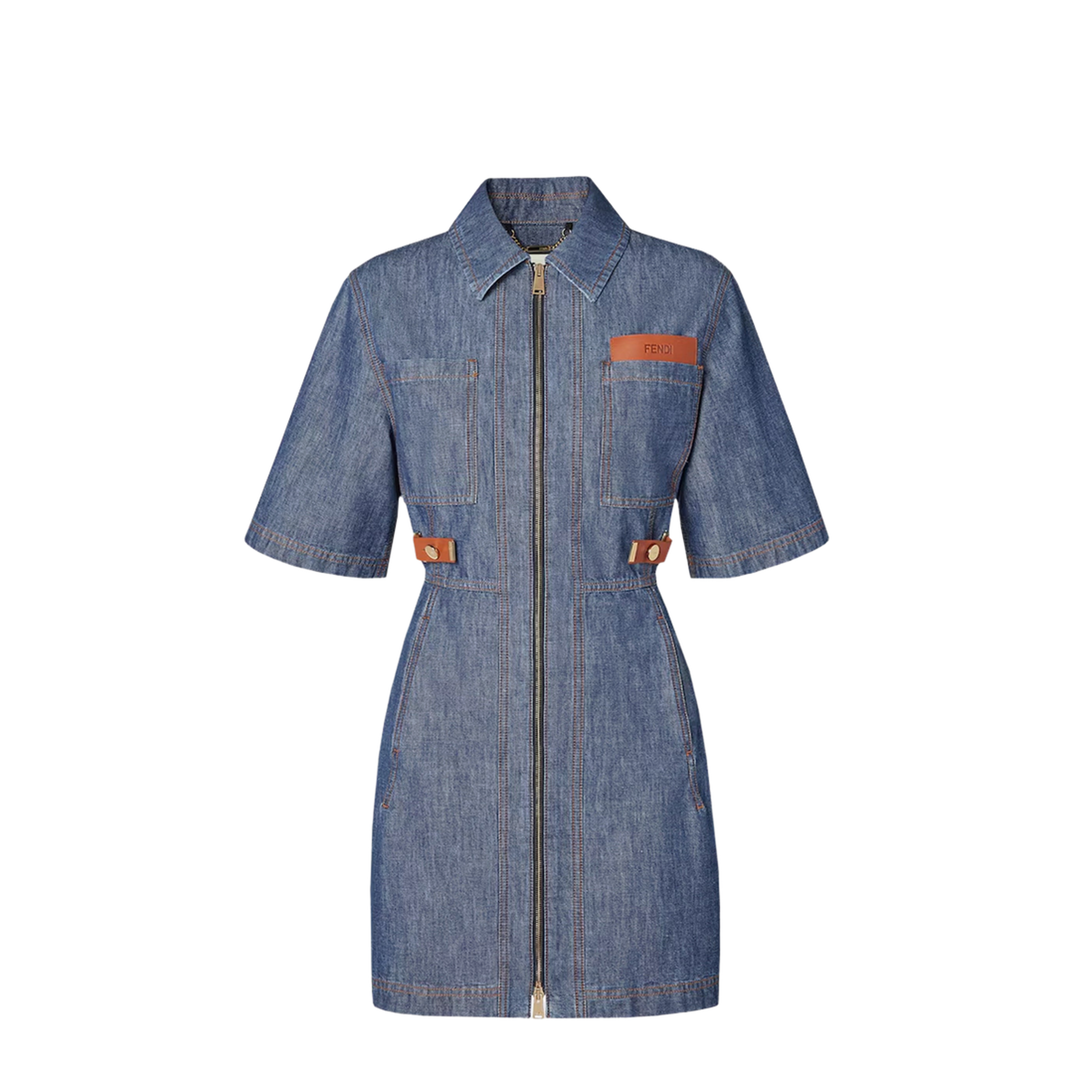 MAYFEYR - Fendi - Navy Blue Chambray Dress - FLD576AW8HF0QB0