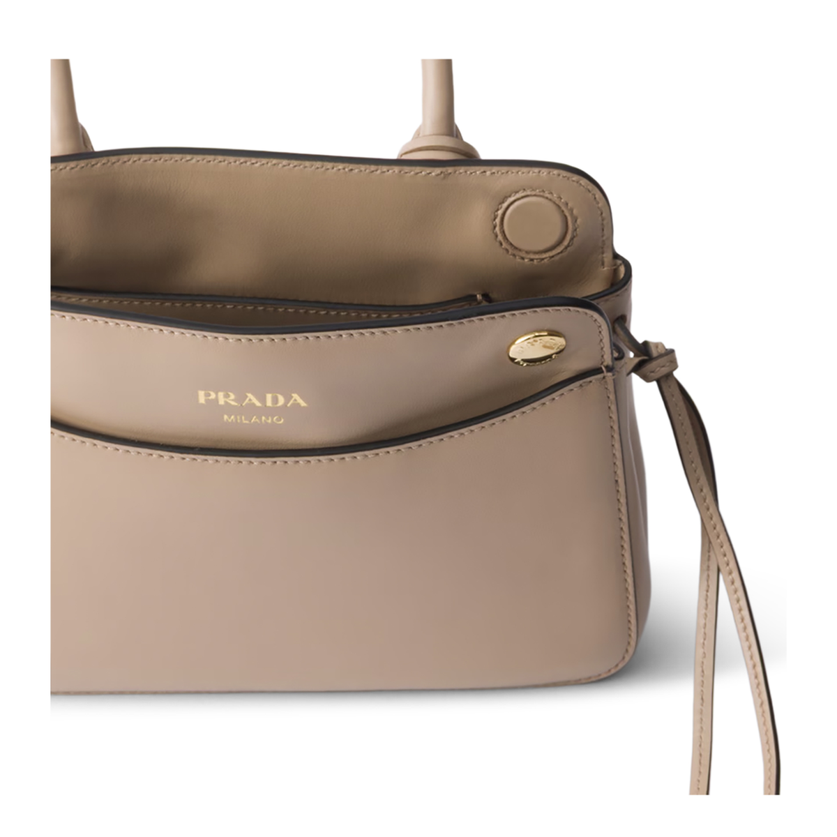 Carry Mini Calfskin Handbag - Sand Beige