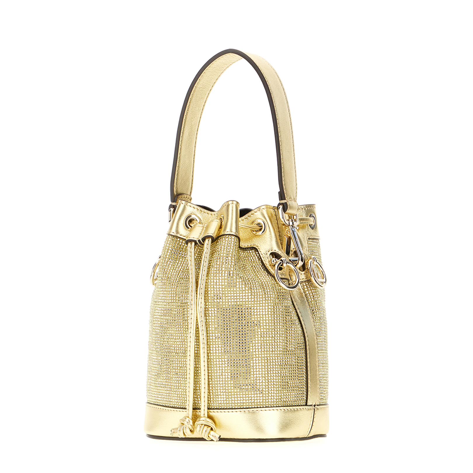 Embellished Leather Mini Mon Tresor Bucket Bag