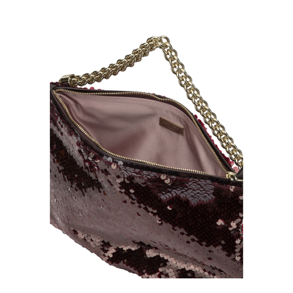 MAYFEYR - Jimmy Choo - Callie Small Handbag - CALLIEGZDDEEPMERLOTLIGHTGOLD