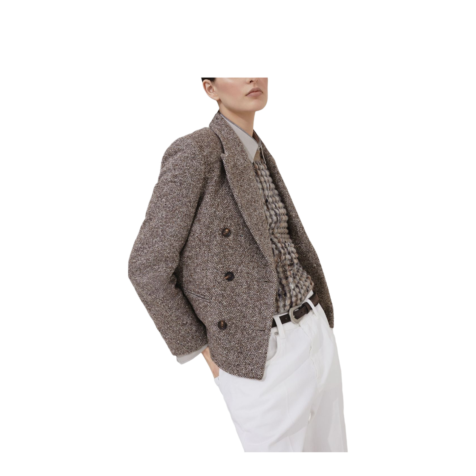 Double-breasted Silk Blend Blazer