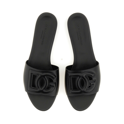 Calfskin Slides with DG Millennials Logo
